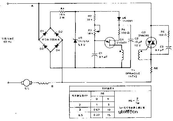 利用反馈控制电机速度电路图