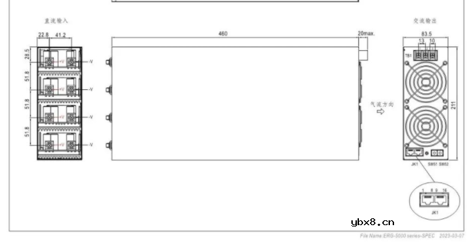 明纬电源4通道5KW能量回收电网型逆变器ERG-5000系列
