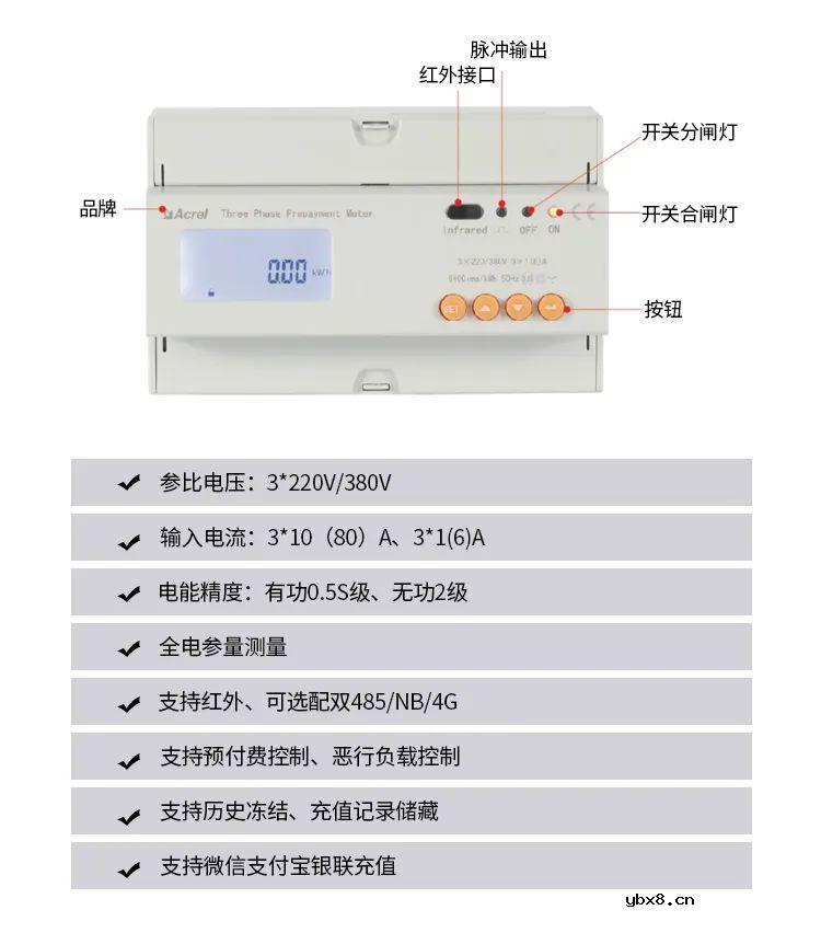 安科瑞单相/三相导轨式预付费电能表介绍