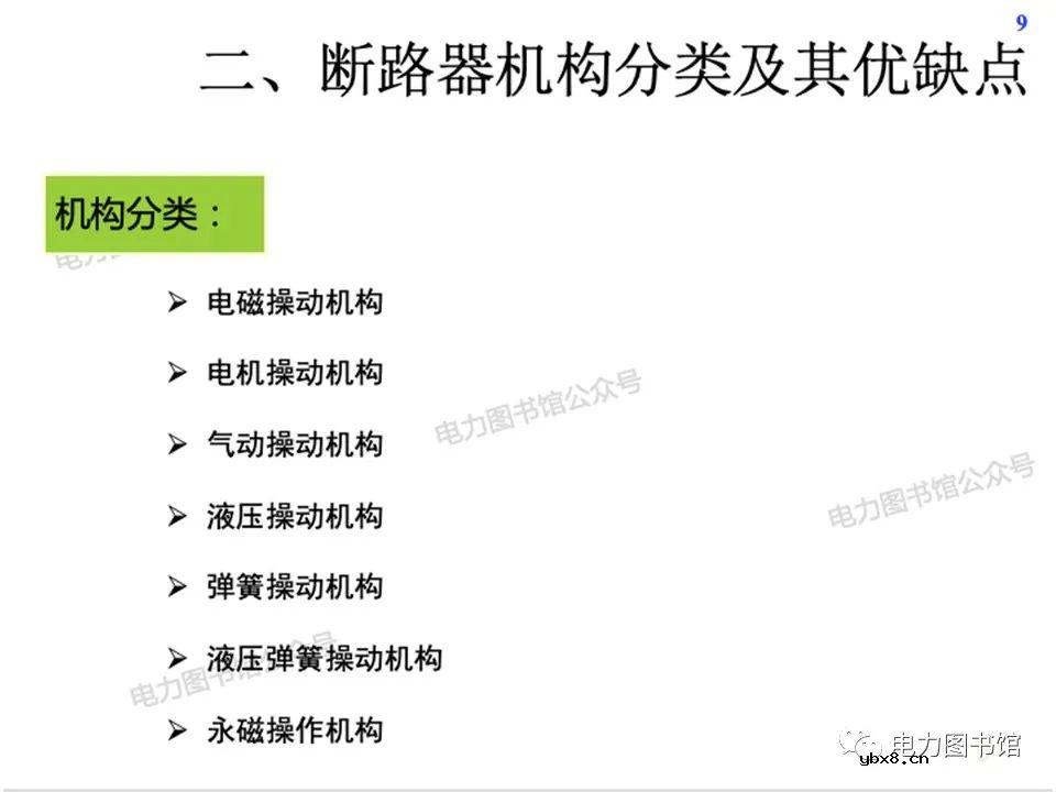 高压断路器机构分类及其优缺点