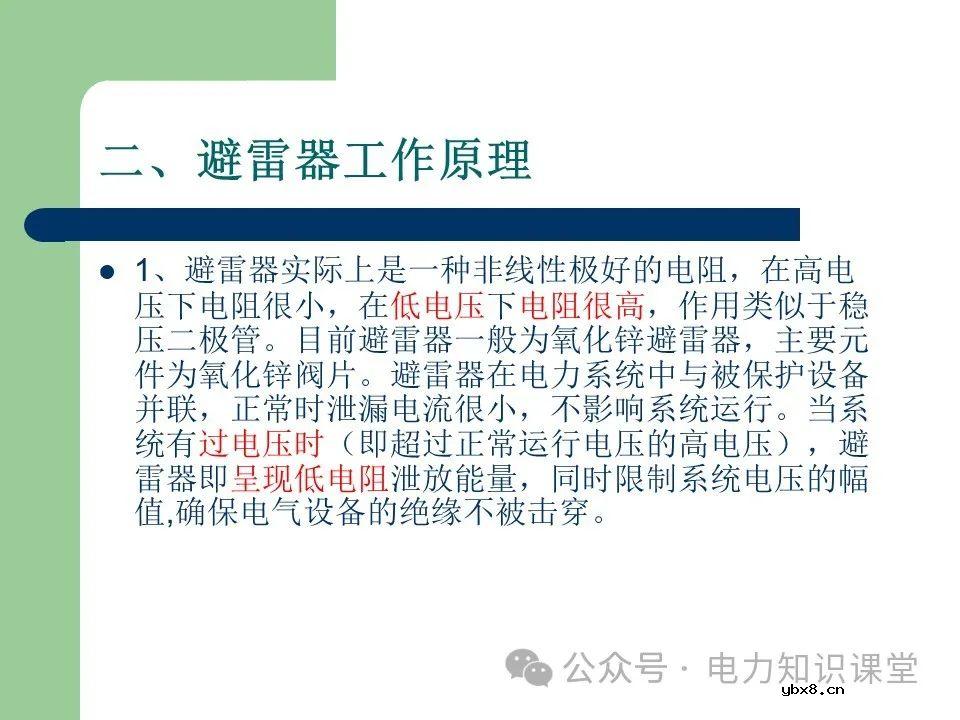 避雷器作用和分类