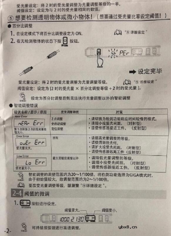 欧姆龙光纤放大器怎么调试