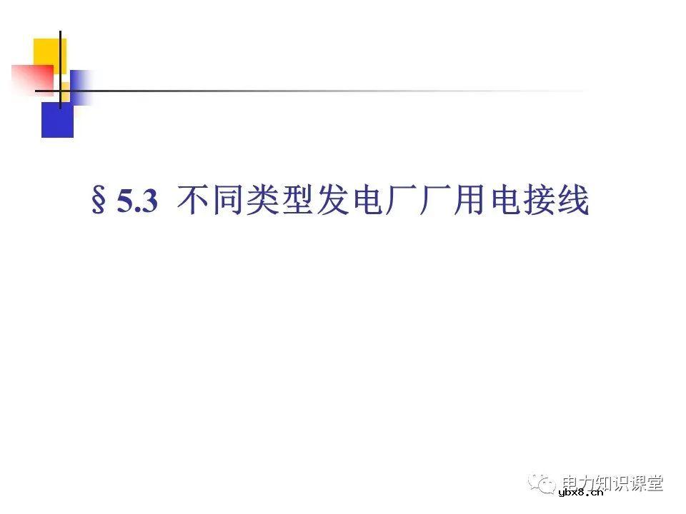 不同类型发电厂厂用电接线基础知识