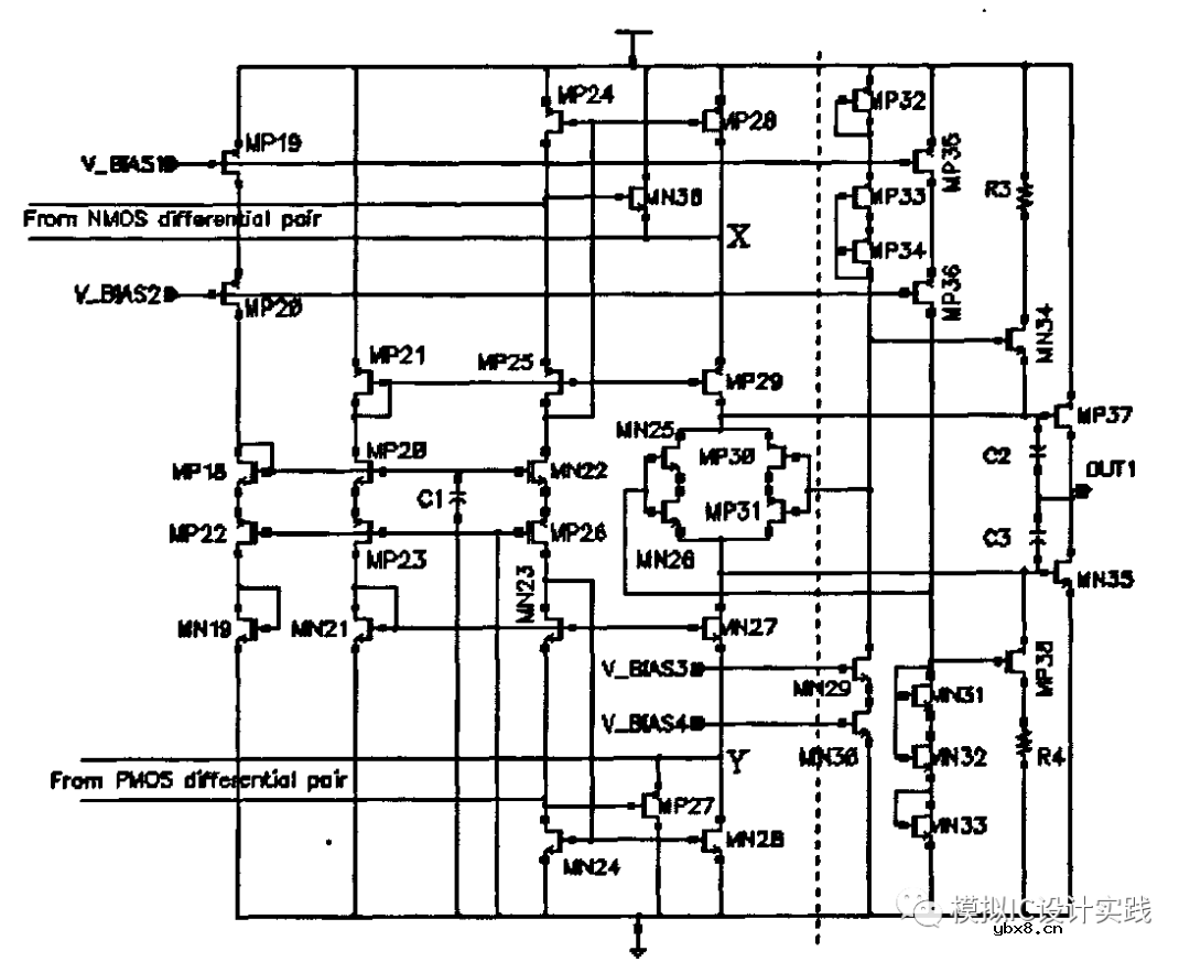 介绍一个两级Miller补偿轨到轨运算放大器及其设计要点