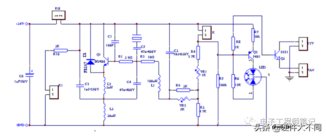 超声波加湿器震荡电路板电路设计