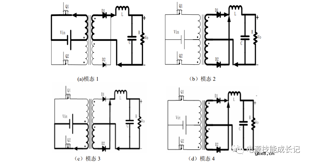 推挽变换器与推挽谐振变换器的原理及其建模