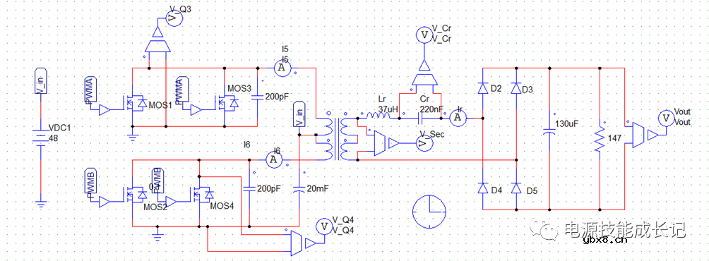 推挽变换器与推挽谐振变换器的原理及其建模