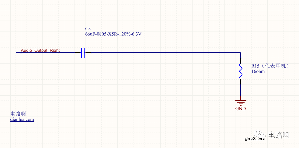 耳机输出电路中的耦合电容设计