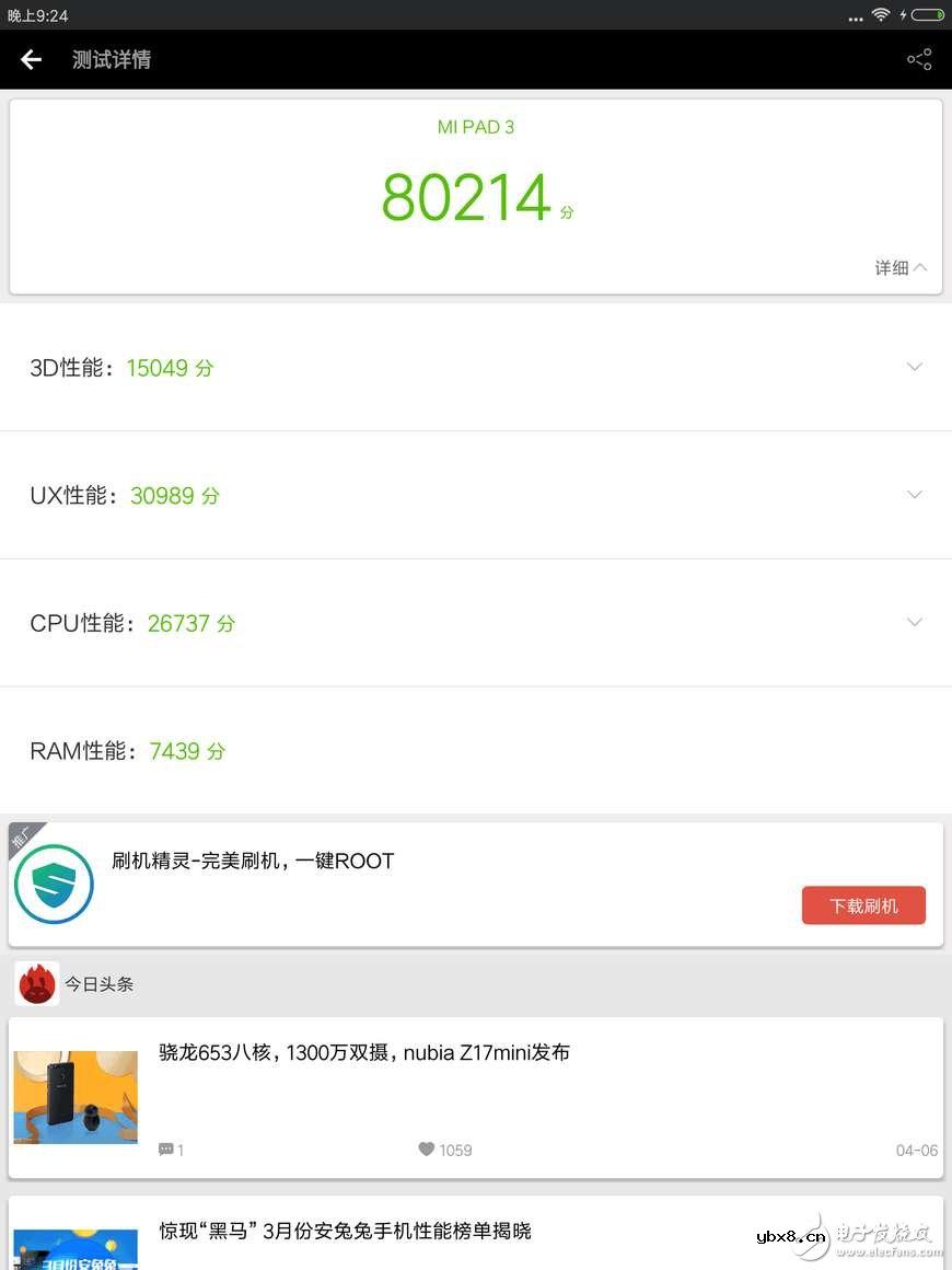 小米平板3怎么样？实测小米平板3跑分，性能不错