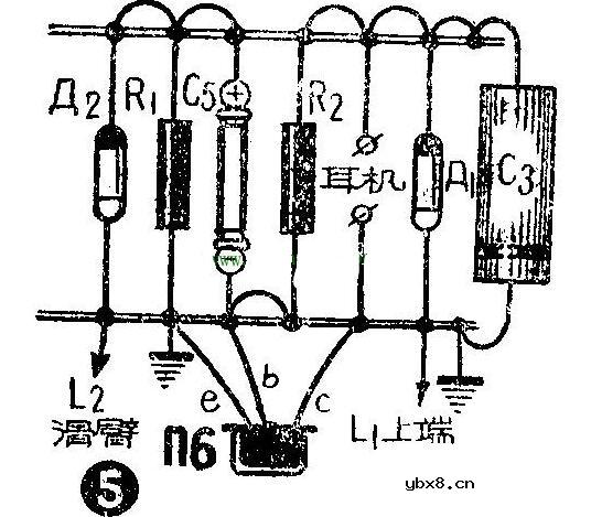 无电源晶体管收音机电路原理图