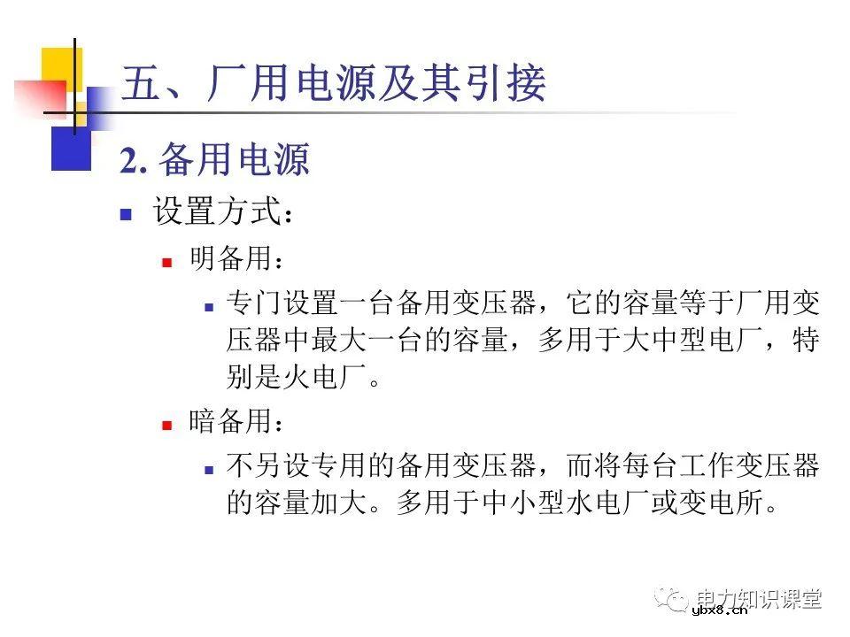 不同类型发电厂厂用电接线基础知识