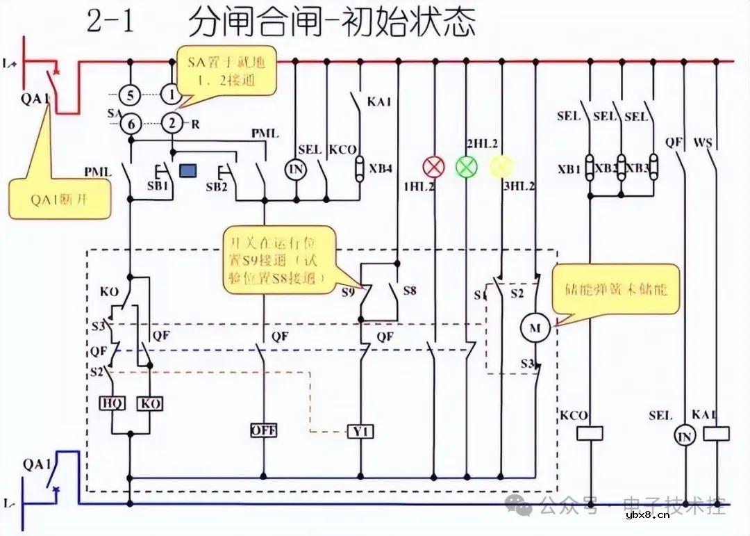 10KV开关柜控制和保护动作原理图