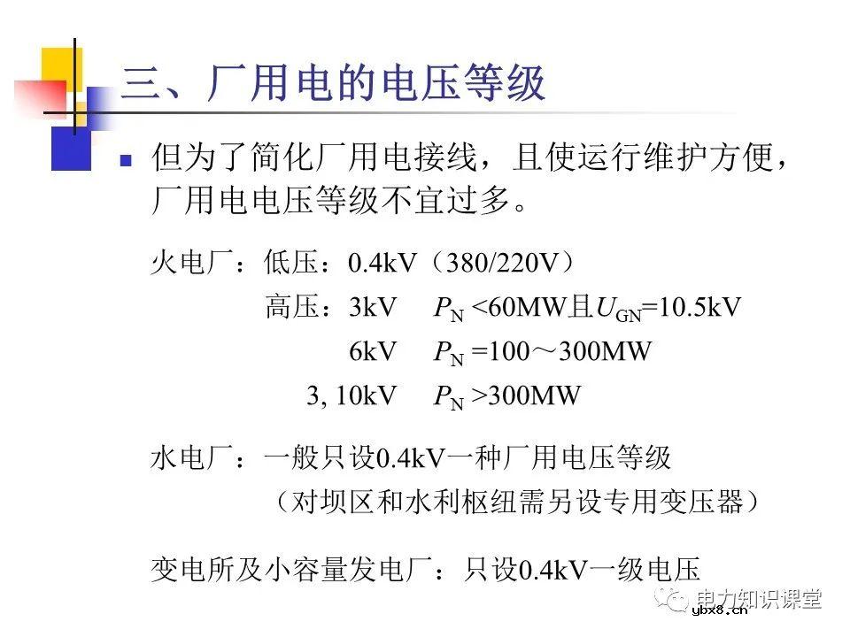 不同类型发电厂厂用电接线基础知识