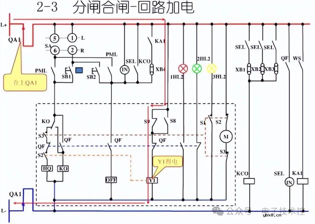 10KV开关柜控制和保护动作原理图