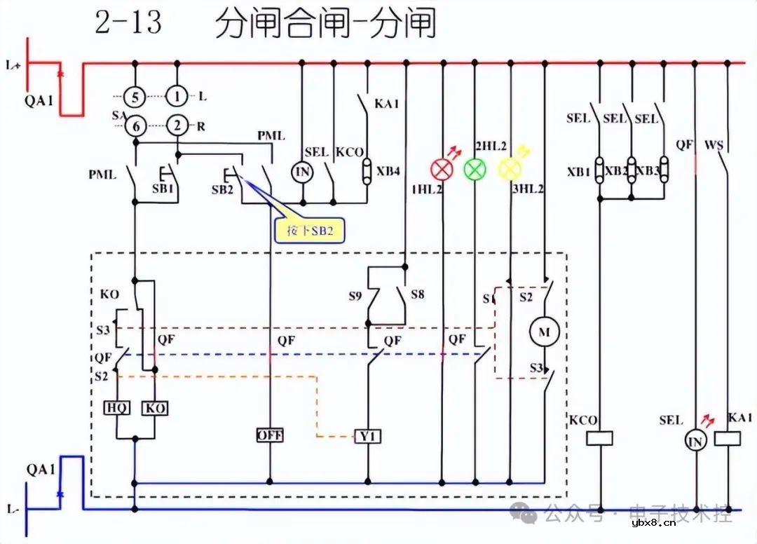 10KV开关柜控制和保护动作原理图
