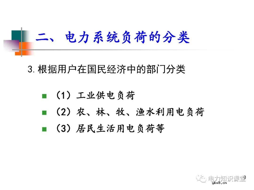 电力系统负荷的基本概念及分类