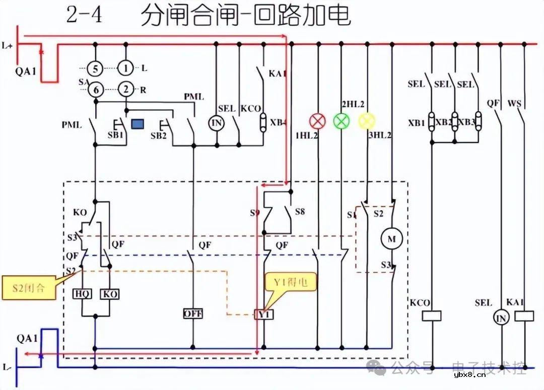 10KV开关柜控制和保护动作原理图