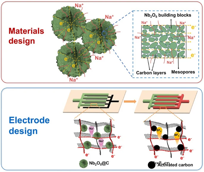 具有增容和快充能力的Nb₂O₅分级微米花结构用于柔性钠离子微型电容器