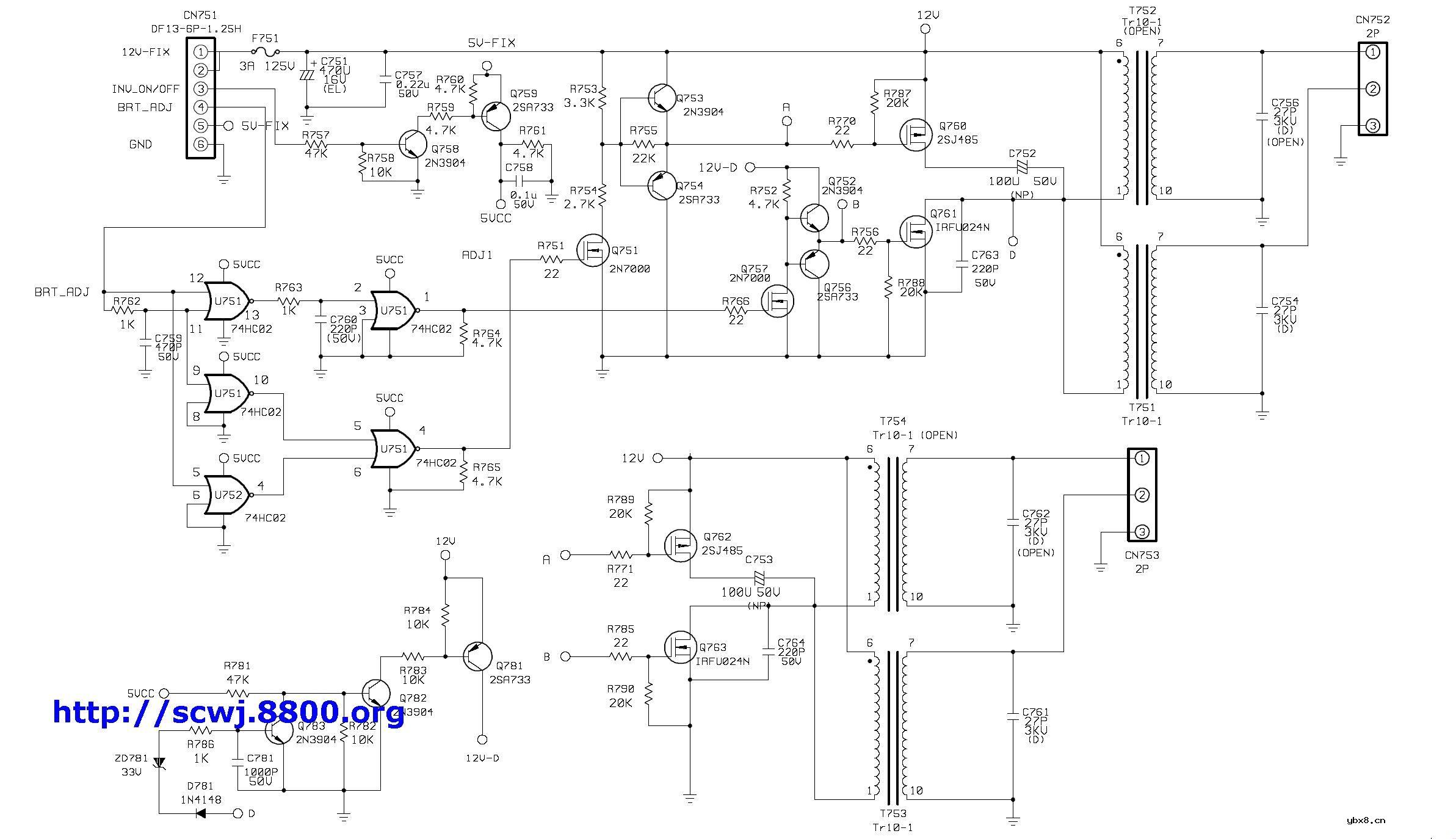 LCD液晶屏高压驱动供电电路图 (很多张)