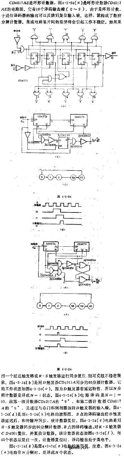 用CMOS集成电路构成的数控分频计数器