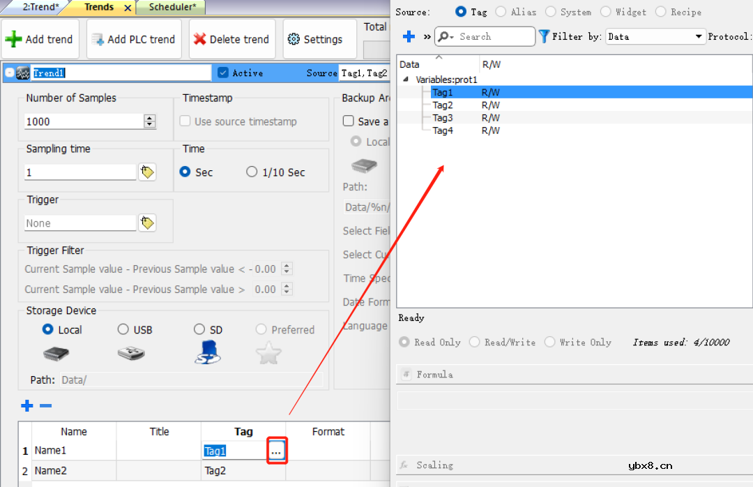 虹科物联网HMI/网关如何通过配置软件实现趋势功能
