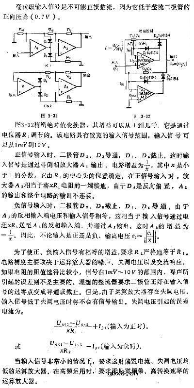 宽动态范围的精密绝对值变换器