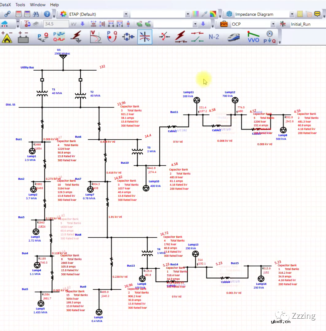 ETAP无功补偿（4）如何在ETAP中进行最佳电容器位置分析