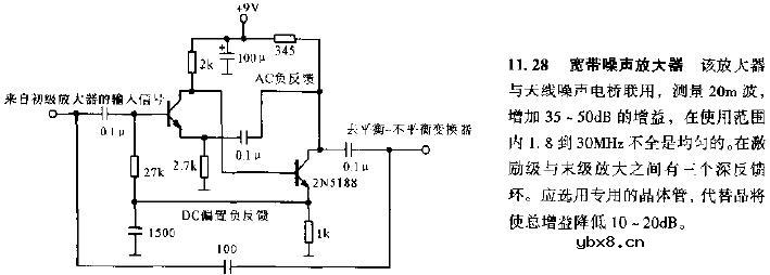 宽带噪声放大器电路图