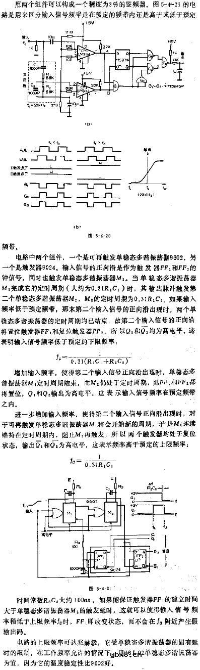 用单稳态多谐振荡器和触发器构成的鉴频器