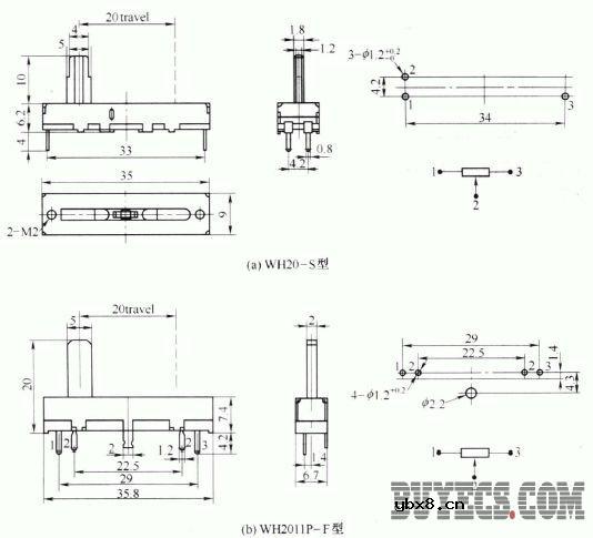 直滑式合成碳膜电位器