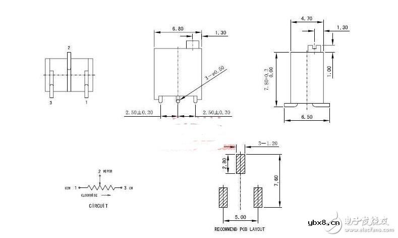 3296电位器引脚接法及规格书说明