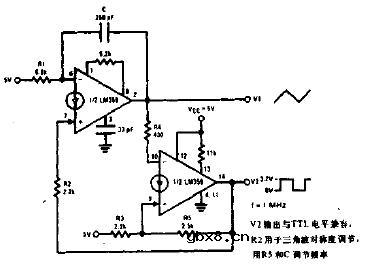 三角波和方波发生器电路图