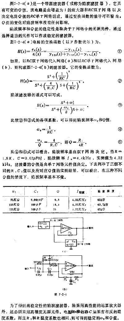 Q值可调的带阻滤波器
