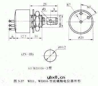 WI11、WI1016型玻璃釉电位器