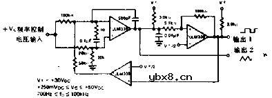 二级十倍频程压控振荡器电路图