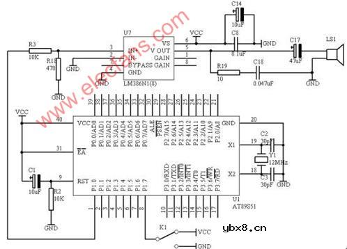 输出1KHz和500Hz的音频信号驱动扬声器