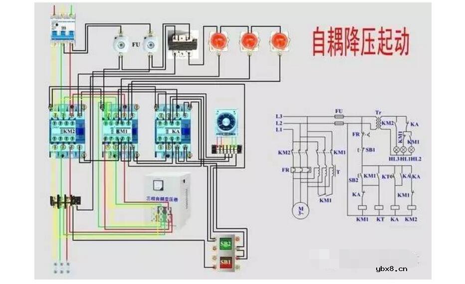 一文看懂自耦变压器实物接线图解