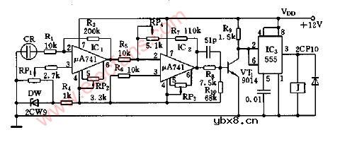 漏血报警器电路图