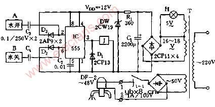 触摸式节水龙头电路图