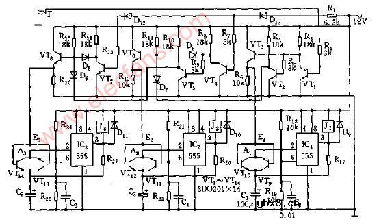 多路有线遥控开关电路图