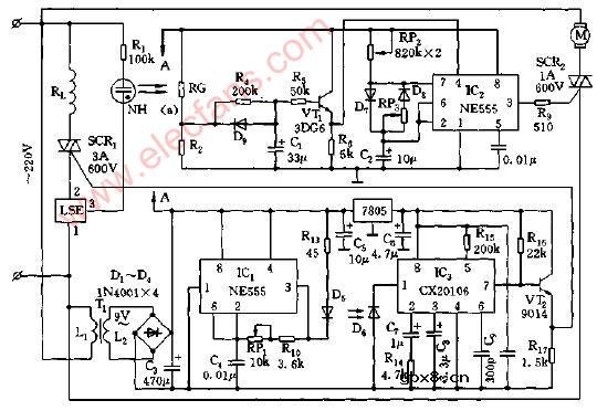 自动微风远红外干手器电路图