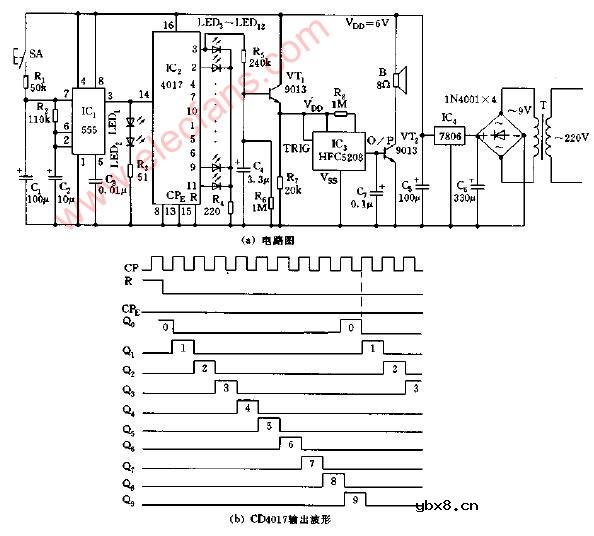 好运来电子转盘游戏机电路图