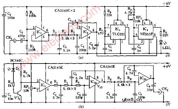 光纤连接的音频电路图
