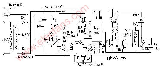 长话线路故障遥测仪电路图