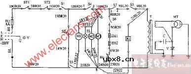 富士宝WG-8512机械式烧烤型微波炉电路图