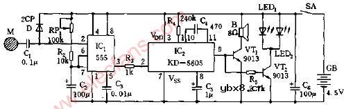 触摸即叫的电子玩具猫电路图