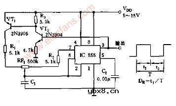 占空比可调的定周期脉冲产生器电路图