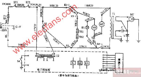 富士宝WG-8511电脑式烧烤型微波炉电路图