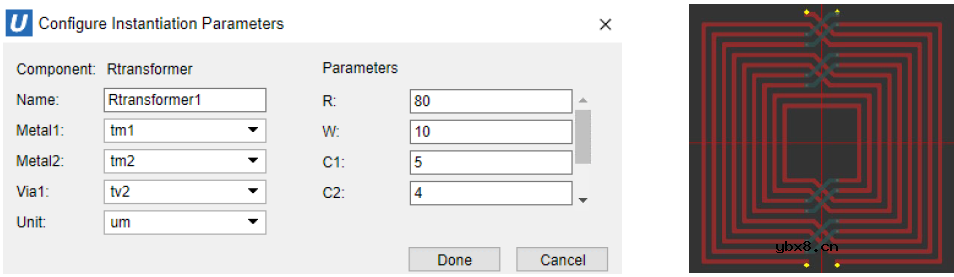 介绍一下法动UltraEM软件中变压器参数化模型的使用流程