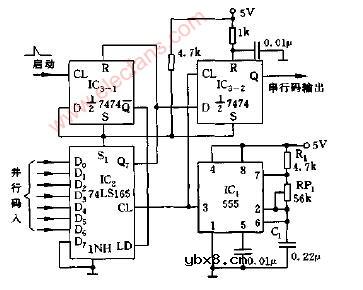 七位并行串行码转换电路图